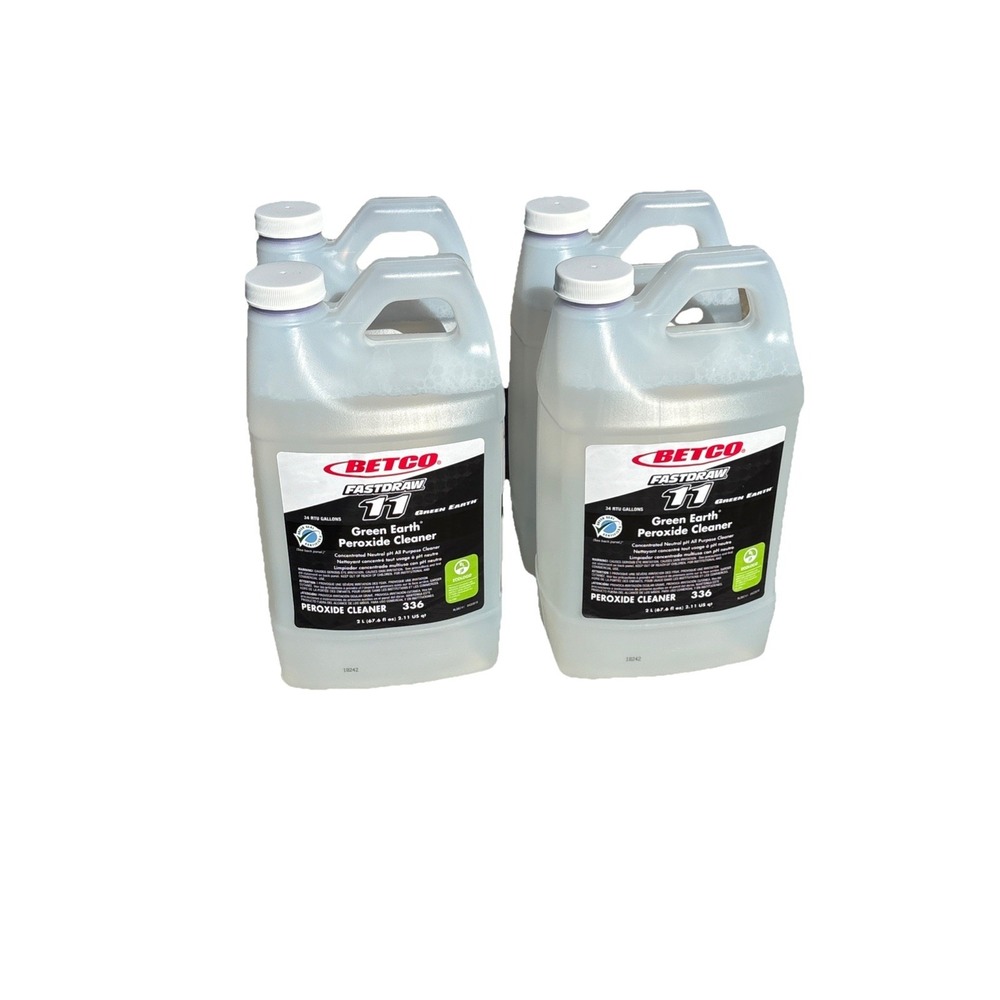 Case Of 4 Betco Green Earth Peroxide Cleaner, Clear 2L Bottles